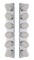 Stainless Steel Peterbilt air Cleaner Kit W/ Twelve 19 Amber Led Beehive Marker Light - Clear Lens
