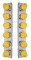 Stainless Steel Peterbilt air Cleaner Kit W/ Twelve 19 Amber Led Reflector Marker Light - Amber Lens