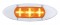 3 Led Peterbilt Marker Lights W/ Chrome Plastic Bezels - Amber