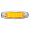 12 Amber Led Peterbilt Clearance/Marker Light W/ Chrome Steel Bezel - Amber Lens