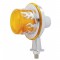13 Amber Led Honda Light W/ 1 1/8" Arm & Flame Bezel - Amber Lens