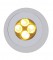 Chrome Plastic 5 Led Fastener - Amber