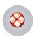 Chrome Plastic 5 Led Fastener - Red
