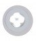Chrome Plastic 5 Led Fastener - White