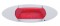 12 Red Led Peterbilt Marker Light W/ Chrome " Maverick" Bezel - Red Lens