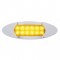 12 Amber Led Peterbilt Reflector Marker Light W/ Chrome " Maverick" Bezel - Amber Lens