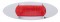 12 Red Led Peterbilt Reflector Marker Light W/ Chrome " Maverick" Bezel - Red Lens