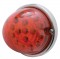 17 Red Led Round Reflector Auxiliary/Cab Light - Red Lens