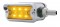 6 Amber/6 Red Led Straight Dual Function Double Face Lt W/ Horizontal Visor Bezel - Amber/Red Lens