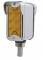 6 Amber/6 Red Led Straight Dual Function Double Face Lt W/ Vertical Visor Bezel - Amber/Red Lens