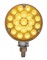 Chrome Housing 21 Amber/21 Red Led Double Face Turn Signal Light W/ Reflector - Amber/Red Lens