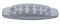 (Pack) 10 Amber Led Peterbilt Rectangular Marker Light W/ Reflector - Clear Lens