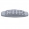 (Pack) 10 Red Led Peterbilt Rectangular Marker Light W/ Reflector - Clear Lens