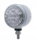 15 Amber/15 Red Led 3" Reflector Dual Function Double Face Light - Clear/Clear Lens