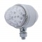 Chrome 17 Amber/17 Red Led Clear Lens Double Face Reflector Auxiliary Light - Clear/Clear Lens