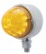 Chrome 17 Amber Led Clear Lens Single Face Reflector Auxiliary Light - Amber Lens