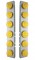 Stainless Steel Peterbilt a/C Lt Bracket W/ Six 17 Amber Led Dual Function Clear Reflector Lt - Amber Lens