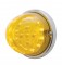 17 Amber Led Dual Function Clear Reflector Cab Light Flush Mount Kit - Amber Lens