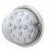 17 Amber Led Dual Function Clear Reflector Cab Light Flush Mount Kit - Clear Lens