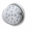 17 Red Led Clear Reflector Cab Light Flush Mount Kit - Clear Lens