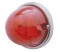 17 Red Led Watermelon Reflector Cab Light Flush Mount Kit - Red Lens