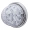17 Red Led Watermelon Reflector Cab Light Flush Mount Kit - Clear Lens