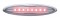 Chrome 8 Led 4" Strip Light - Red