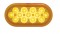 13 Amber Led Dual Function Oval Auxiliary Reflector Light - Amber Lens