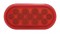 13 Red Led Dual Function Oval Auxiliary Reflector Light - Red Lens