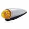 17 Amber Led Round Watermelon Dual Function Cab Light W/ Chrome Die Cast Housing - Amber Lens