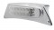 Chrome Fender Light W/ 12 Amber Led Reflector Marker Light - Clear Lens