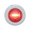 Stainless Steel 3 Red Led Mini Clearance/Marker Light - Red Lens