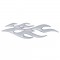 Chrome Plastic Flame Accent - Face Left