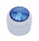 Chrome Plastic Delphi Radio Knob W/ Diamond - Blue
