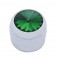 Chrome Plastic Delphi Radio Knob W/ Diamond - Green