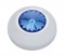 (2/Card) Chrome Plastic 2006+ Peterbilt Knob Cover W/ Diamond - Blue