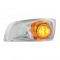 17 Amber Led Kenworth T660 Driver Front Bumper Dual Function Watermelon Style Light - Amber Lens