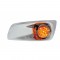 19 Amber Led Kenworth T660 Driver Front Bumper Single Function Watermelon Style Light - Amber Lens