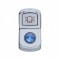 Chrome Plastic "Beacon Light" Rocker Switch Cover W/ Diamond - Blue