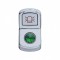 Chrome Plastic "Beacon Light" Rocker Switch Cover W/ Diamond - Green