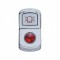 Chrome Plastic "Beacon Light" Rocker Switch Cover W/ Diamond - Red