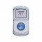 Chrome Plastic "Cab Light" Rocker Switch Cover W/ Diamond - Blue