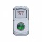 Chrome Plastic "Cab Light" Rocker Switch Cover W/ Diamond - Green
