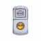 Chrome Plastic "Diagnostic" Rocker Switch Cover W/ Diamond - Amber