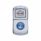 Chrome Plastic "Diagnostic" Rocker Switch Cover W/ Diamond - Blue