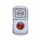 Chrome Plastic "Diagnostic" Rocker Switch Cover W/ Diamond - Red