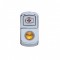 Chrome Plastic "Engine Fan" Rocker Switch Cover W/ Diamond - Amber