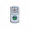 Chrome Plastic "Engine Fan" Rocker Switch Cover W/ Diamond - Green