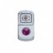 Chrome Plastic "Engine Fan" Rocker Switch Cover W/ Diamond - Purple