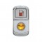 Chrome Plastic "Fuel" Rocker Switch Cover W/ Diamond - Amber